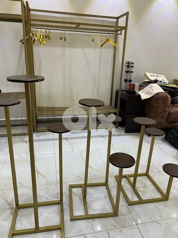 clothing shoes and bags stands 6