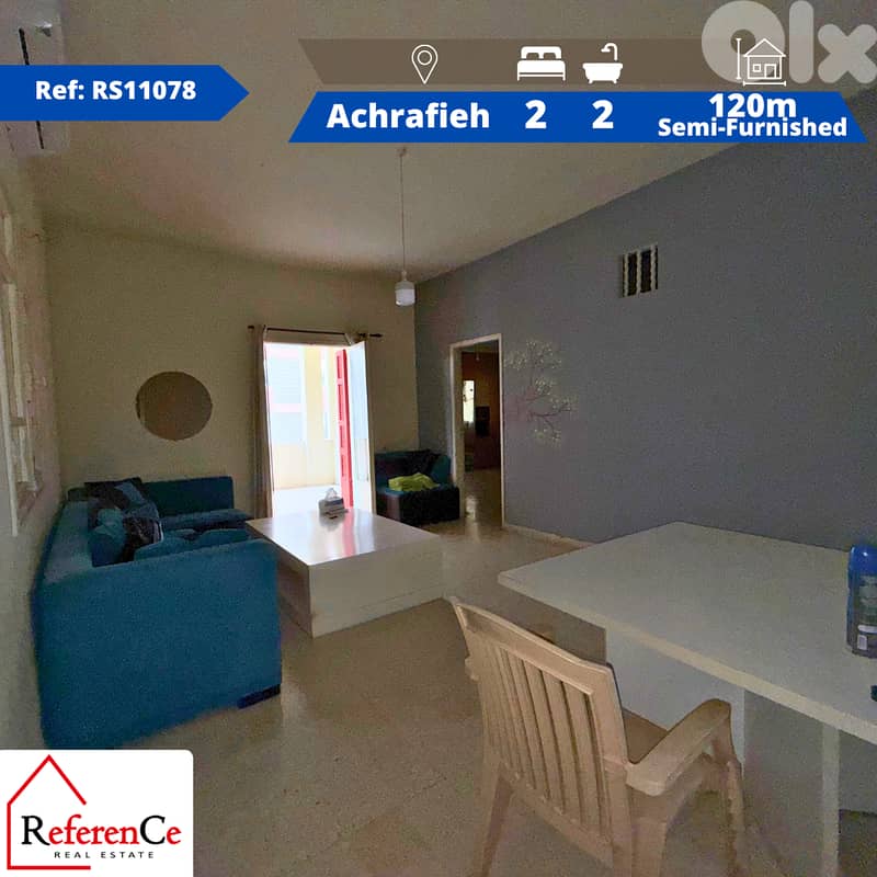 Semi furnished apartment in Achrafieh شقة نصف مفروشة في الأشرفية 0
