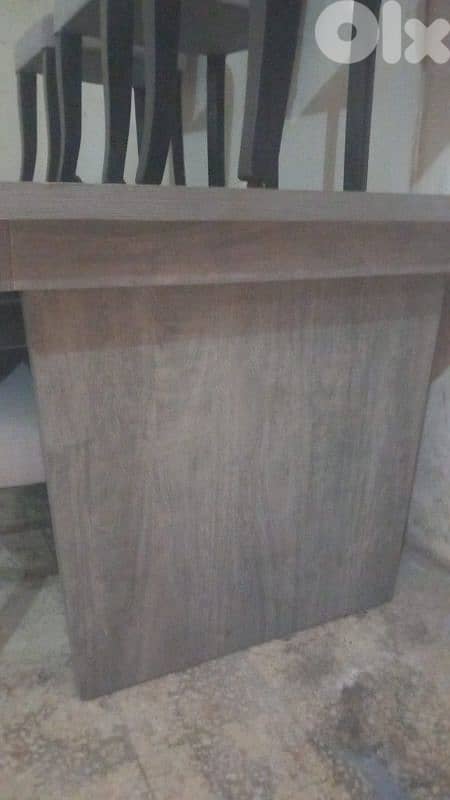 طاولة سفرة مع ست كراسي مودرن خشب لاميكا أخضر 3