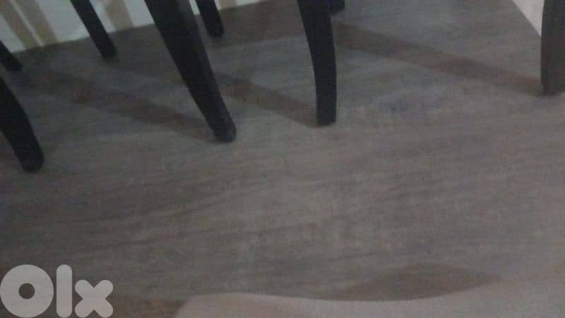 طاولة سفرة مع ست كراسي مودرن خشب لاميكا أخضر 4