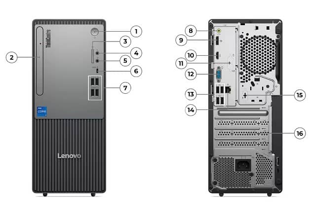 Lenovo Desktop ThinkCentre neo 50t Gen 5 I5 13GEN 8GB 512GB Intel UHD 3