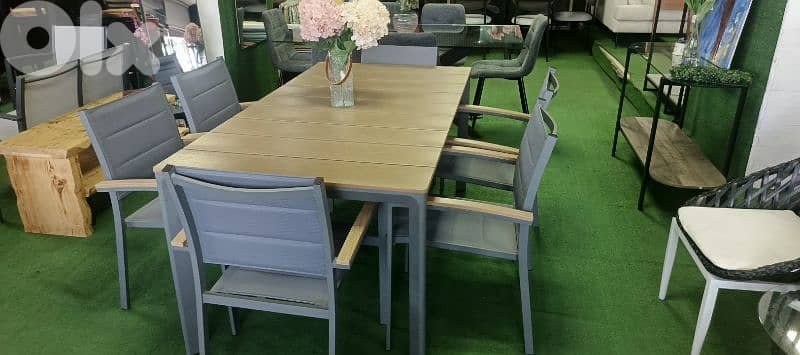 Aluminum table with chairs  عرض خاص طاولة الومينيوم مع كراسي 1