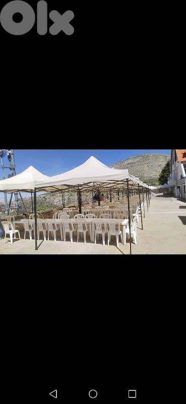 كراسي بلاستيك طاولات خيم للايجار 3