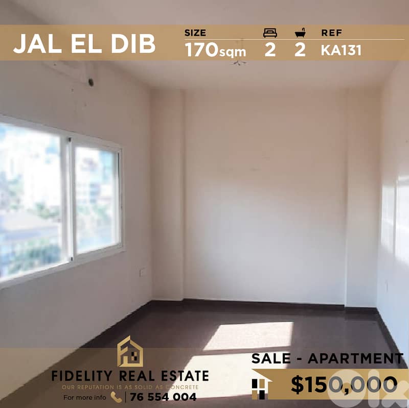 Apartment for sale in Jal El Dib KA131 شقة للبيع في جل الديب 0