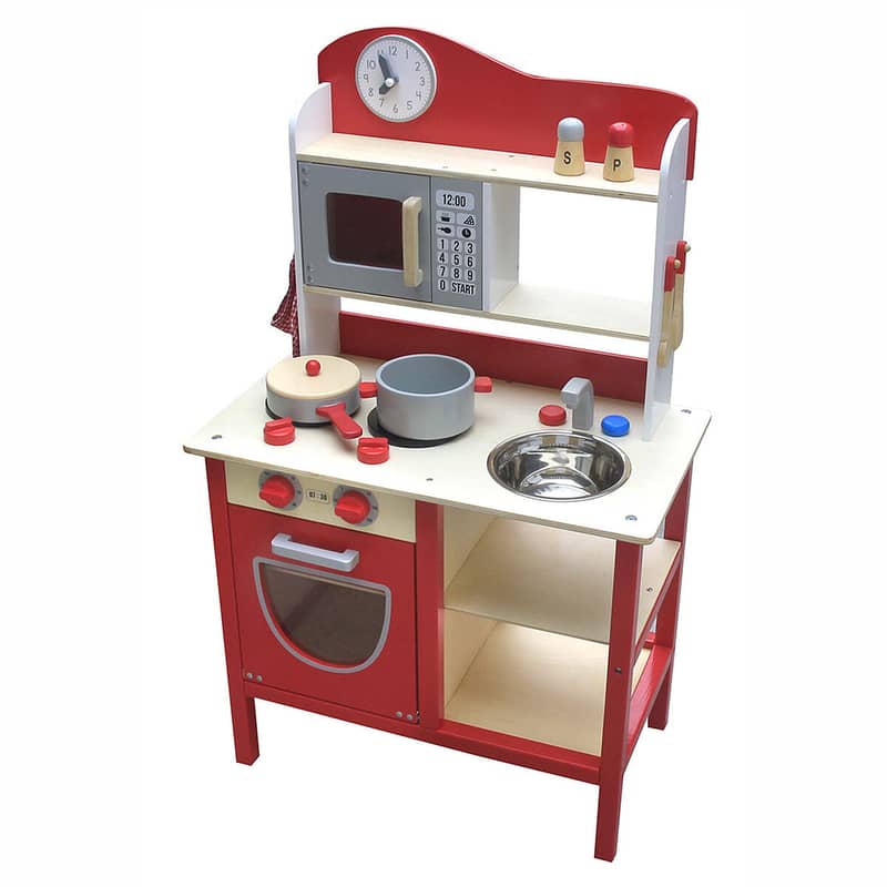 Wooden Kitchen With Accessories 54 x 30 x 89.5 CM - مجموعة مطبخ خشبي 1