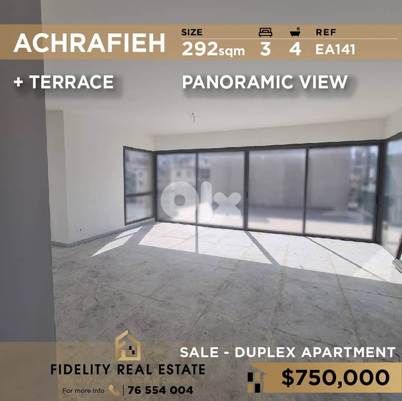 Duplex for sale in Achrafieh EA141 دوبلكس  للبيع في الأشرفية 0