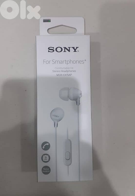Sony Stereo Headphones MDR-EX15AP White 0