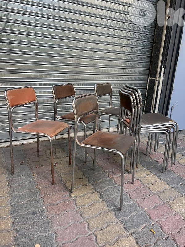 Set of 8 Bauhaus Chrome Tubular chrome chairs كراسي سفرة عدد ٨ كروم 1