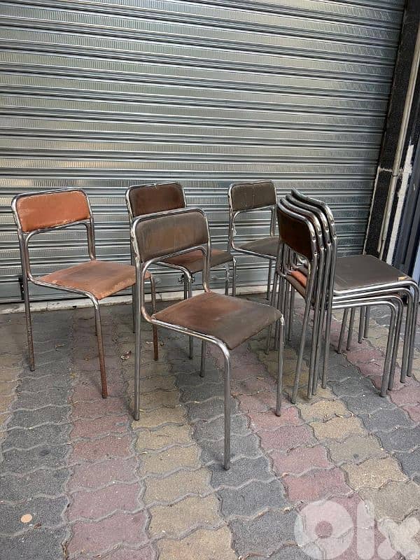 Set of 8 Bauhaus Chrome Tubular chrome chairs كراسي سفرة عدد ٨ كروم 2
