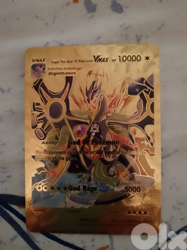 Lugia pokemon golden card. 0