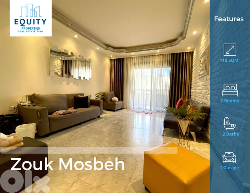110 SQM Apartment For Rent In Zouk Mosbeh شقة للإيجار #RK213225 0