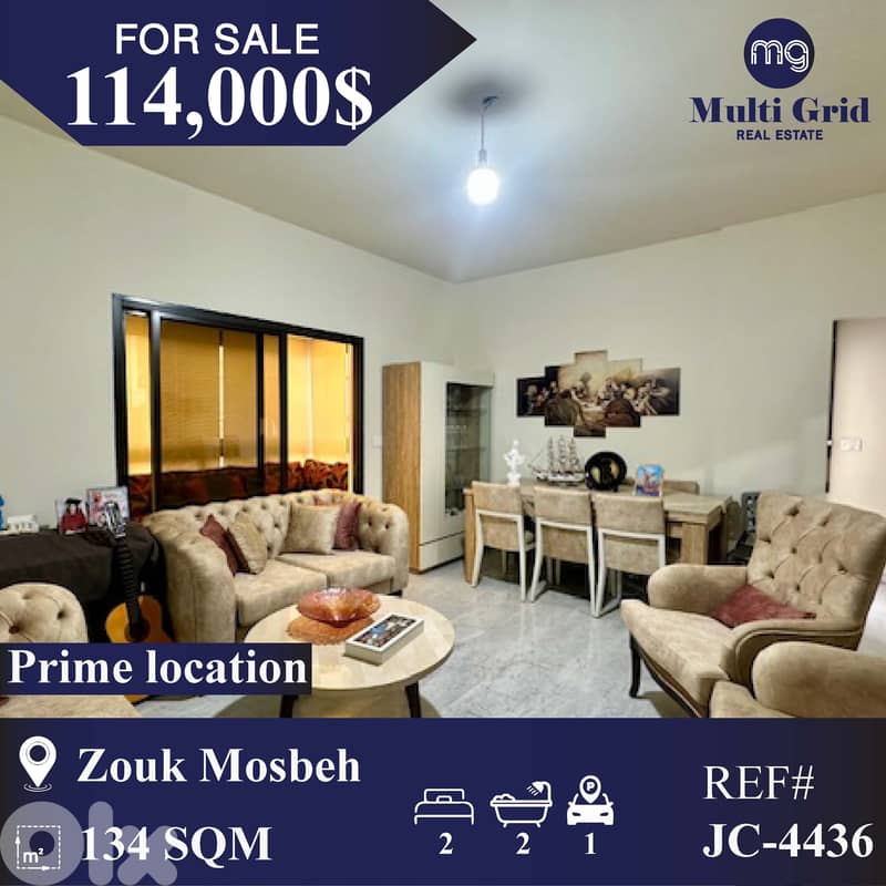 JC-4436 / Apartment for Sale in Zouk Mosbeh, شقة للبيع في زوق مصبح 0