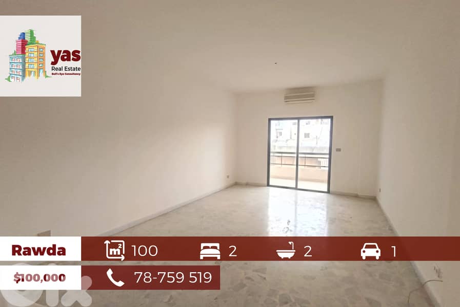 Rawda 100m2 | Well Maintained | Calm Area | Prime Lcoation | AA 0