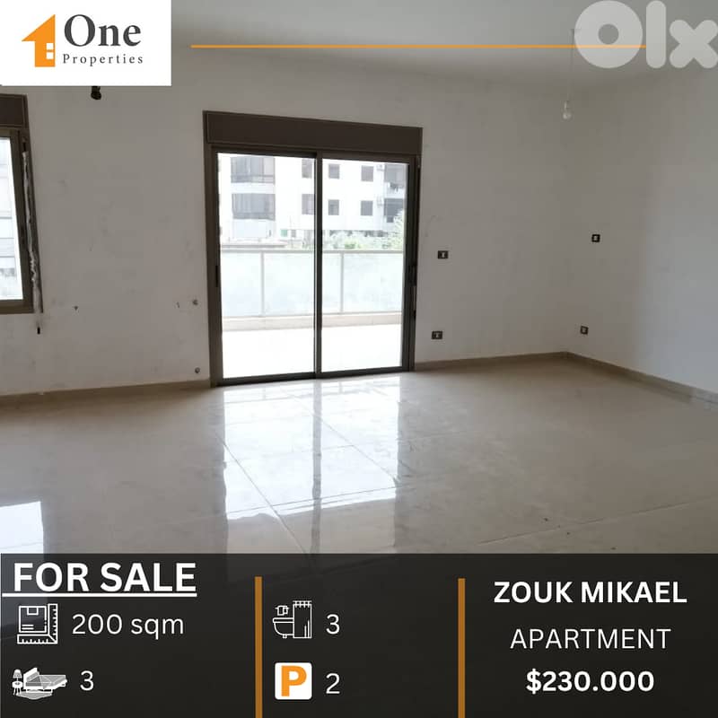 APARTMENT FOR SALE IN ZOUK MIKAEL 0