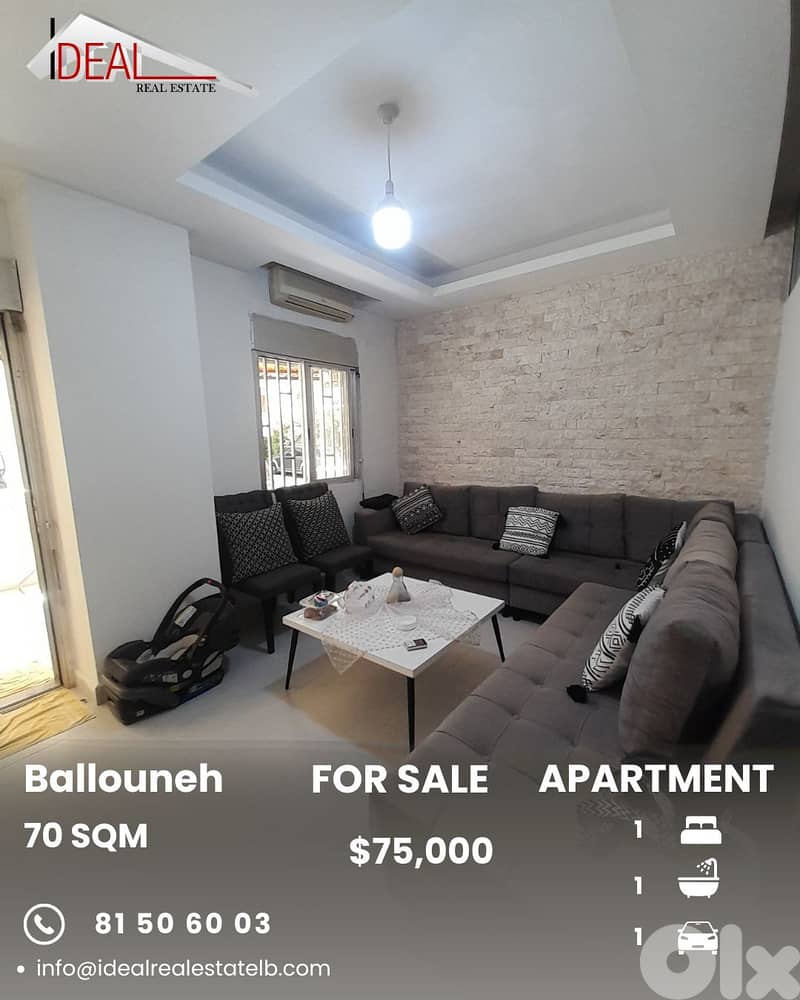 Apartment for sale in Ballouneh Keserouan شقة للبيع في بلونة كسروان 0