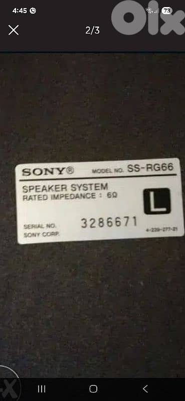 2 Speakers system Sony 2