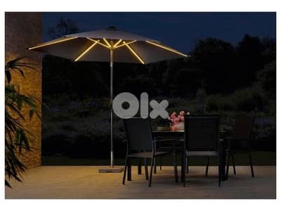 livarno home parasol with solar led light