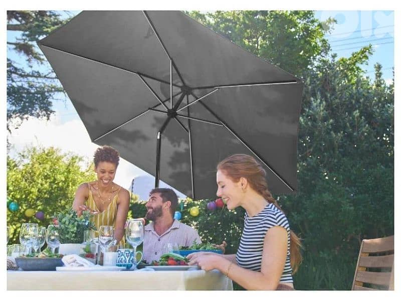 livarno home parasol with solar led light 2