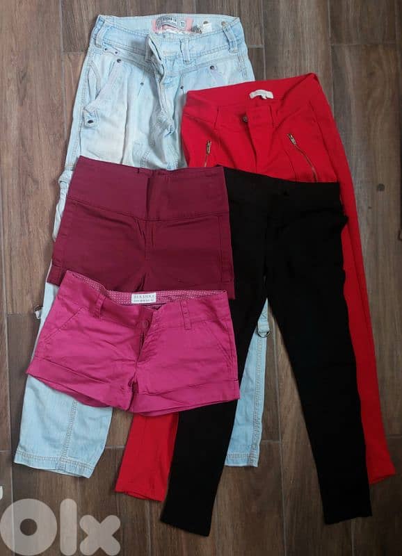 Pants & shorts (5 pieces)small size 0
