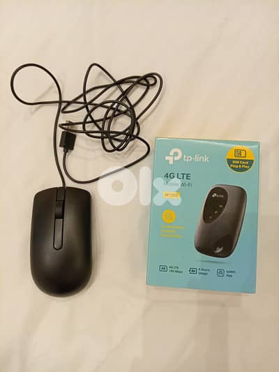 Tp-Link Mobile SIM Wifi Router + USB Dell Mouse (Almost never used)