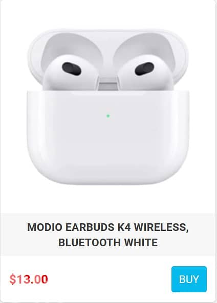 MODIO EARBUDS NOISE CANCELLATION BLUETOOTH WIRELESS 1
