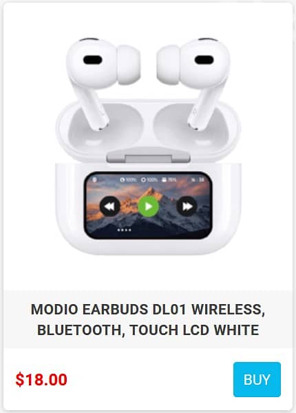 MODIO EARBUDS NOISE CANCELLATION BLUETOOTH WIRELESS 3