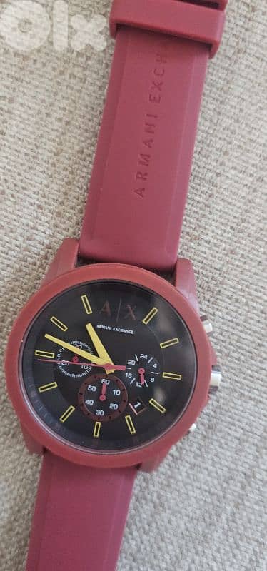 Armani Exchange AX7125 – Brand New – Red Silicone