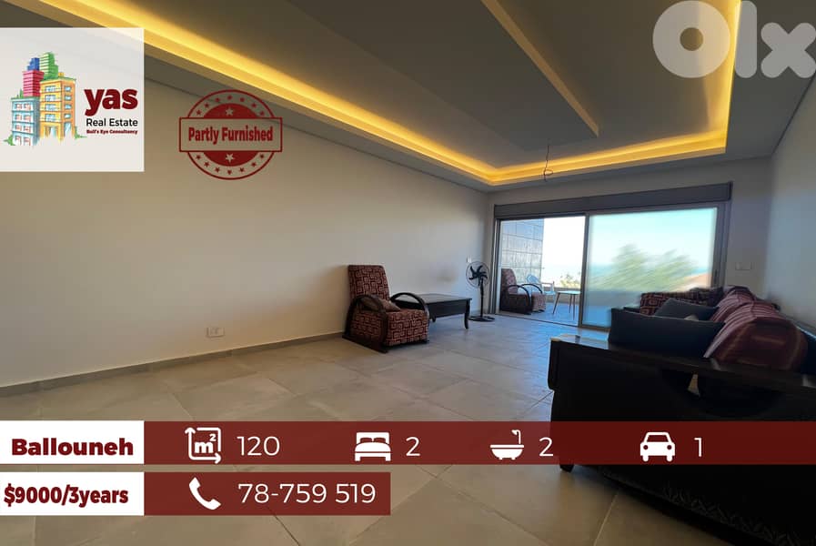 Ballouneh 120m2 | Prime Location | New | Rent | Perfect Catch | KS | 0