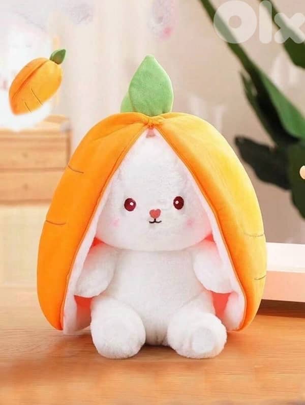 big fluffy rabbit plush 0