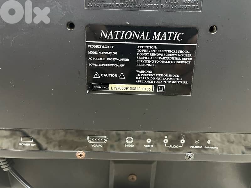 national matic tv 19 inch 1