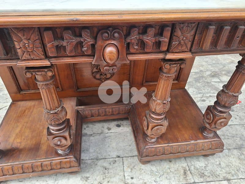 كونسول انتيك روعه الفخامة والرقي من الروائع وجه رخام 4