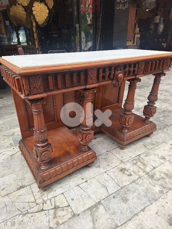 كونسول انتيك روعه الفخامة والرقي من الروائع وجه رخام 5