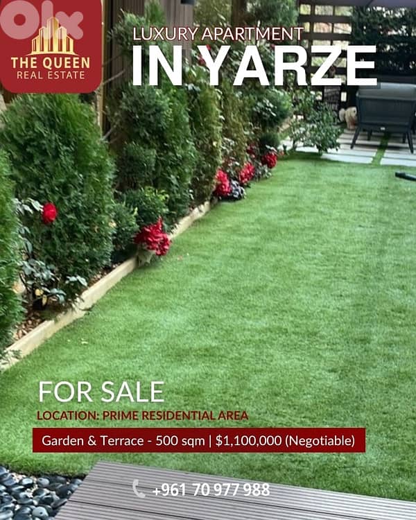 Luxury Apartment for Sale in Yarze شقة فاخرة للبيع في اليرزة 0