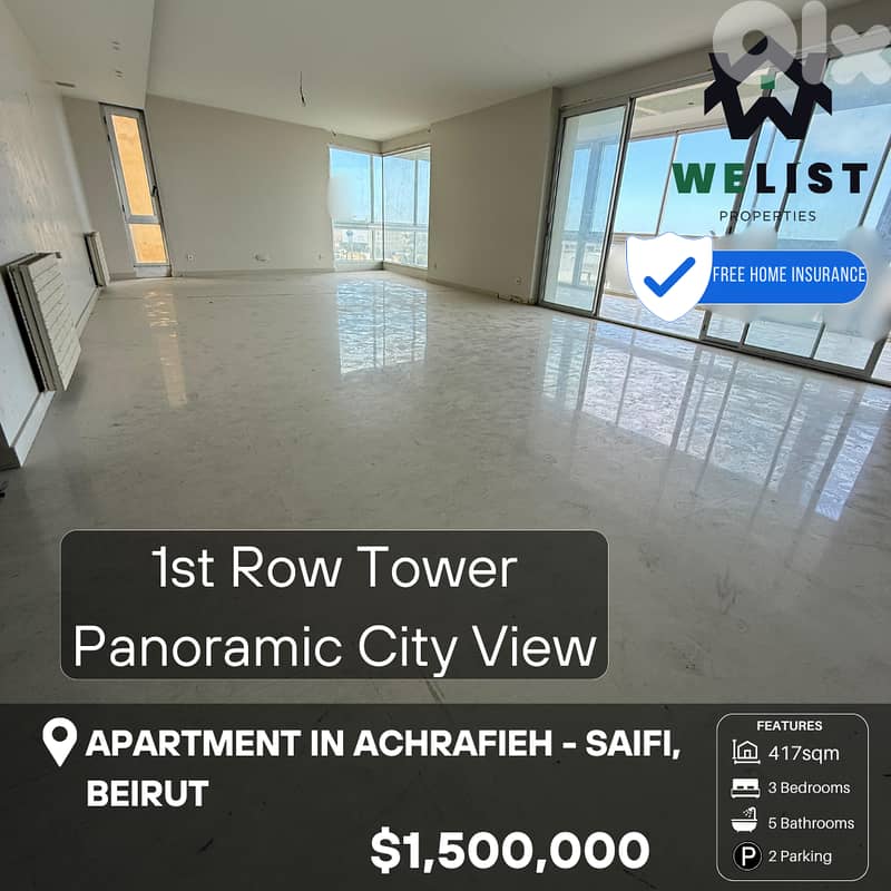 Apartment for sale in Saifi - Pasteur Street, Beirut 0