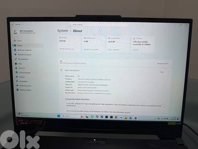 Asus TUF gaming F15 intel core i9