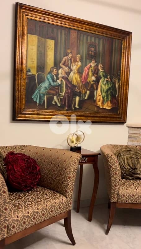 couches and artwork set - طقم كنبات ولوحة فنية 4