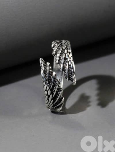 Silver Openable Wing Ring Unisex
