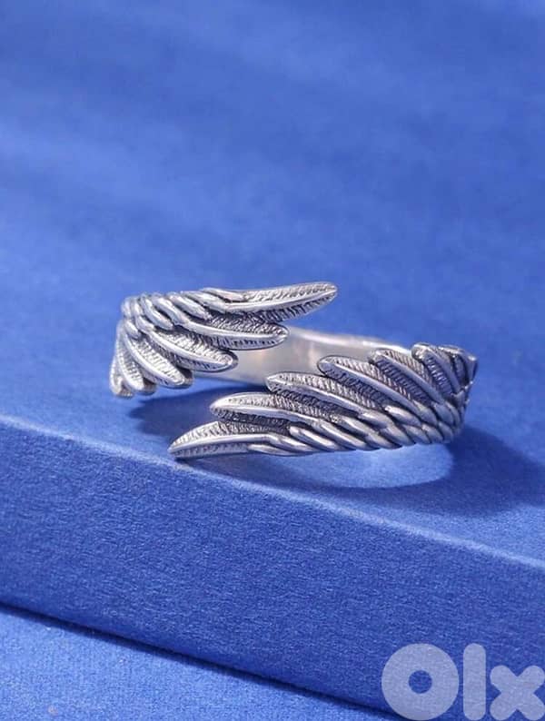 Silver Openable Wing Ring Unisex 1
