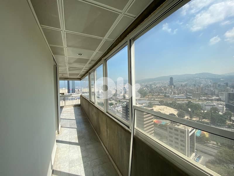 Spacious apartment W/ Open views for rent in Achrafieh, nice area 0