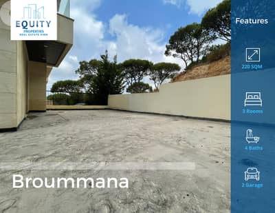 220 SQM Apartment With 100 Terrace For Sale In Broummana #JN213790