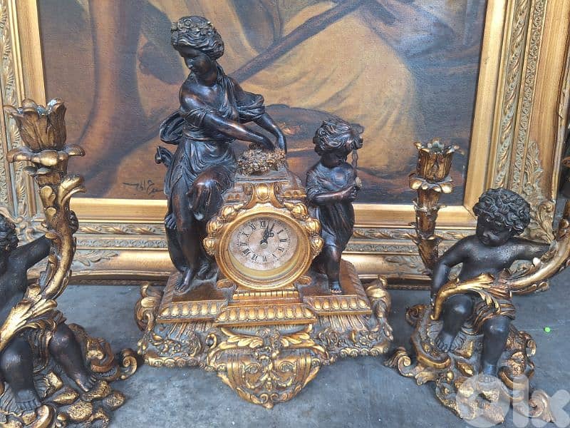 ساعة مع شمعدان عدد٢ تصميم مميز رائع جدا سعر لقطة 2