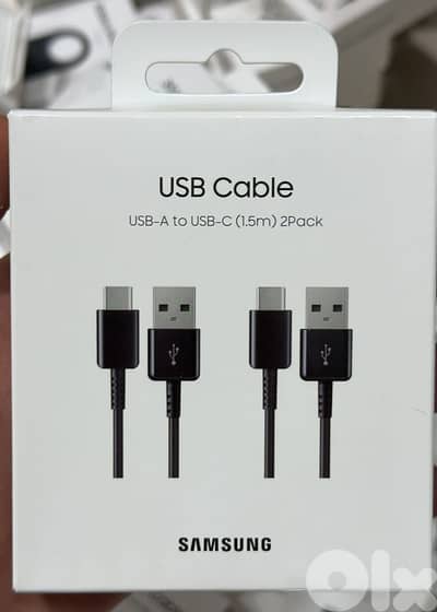 Samsung Usb-A to usb-c cable 1.5m 2 pack black