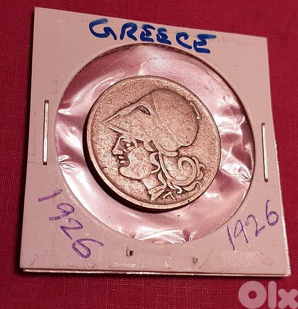 Greece 1926 2 Drachmai. Second Hellenic Republic 1