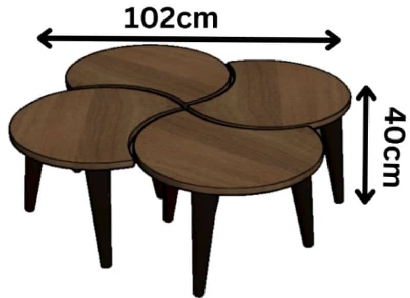 Flower Coffee Table with movable parts 2
