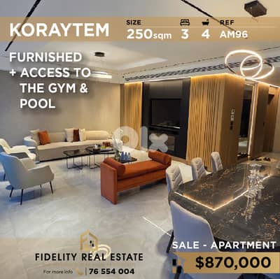 Apartment for sale in Koraytem AM96  شقة مفروشة للبيع في قريطم