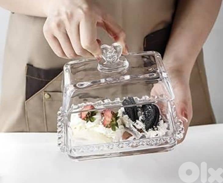 elegant glass butter plate 1