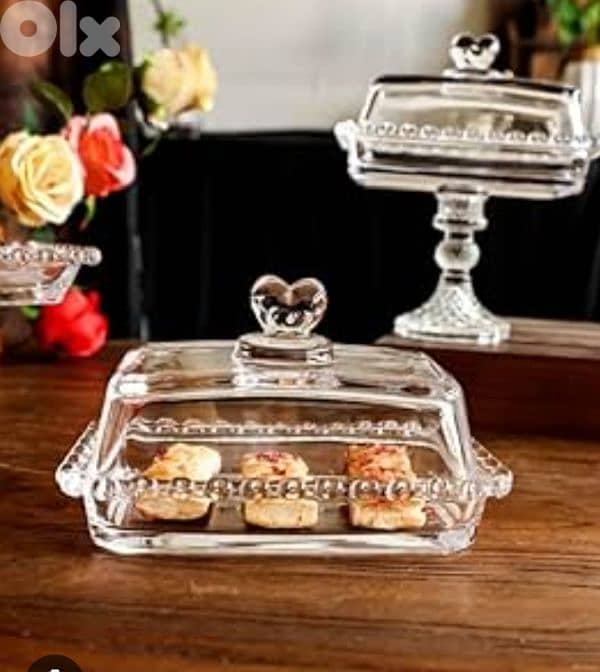 elegant glass butter plate 3