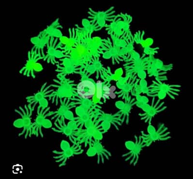 fake luminous spiders