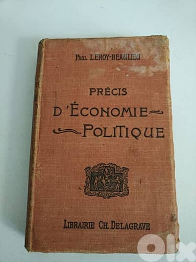 Very old book Precis d'économie politique - Not Negotiable