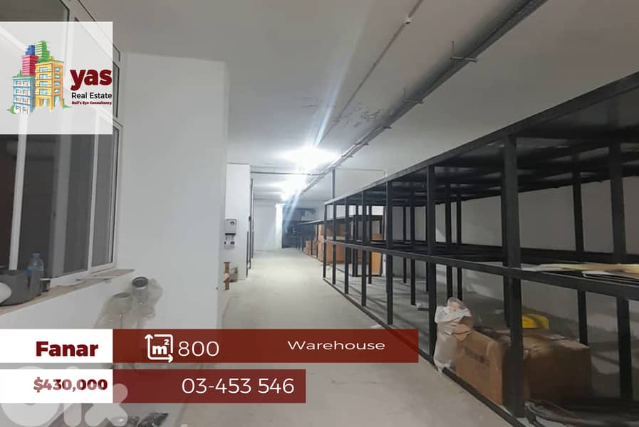 Fanar 800m2 | Warehouse | Prime Location | Excellent Condition | OH 0